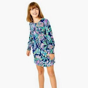 Lilly Pulitzer Mini Diann Dress in High Tide Navy She's Got Sol NWT sizes L & XL